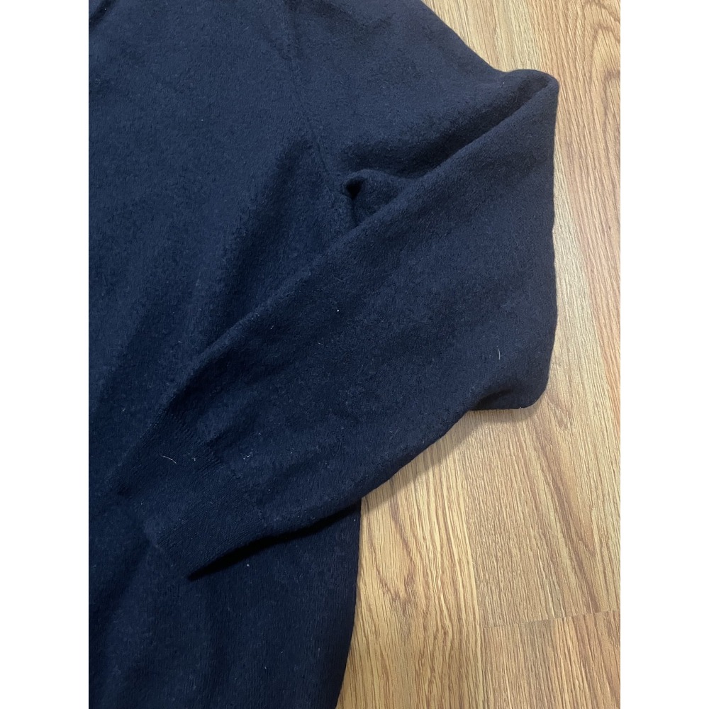 Brooks Brothers Mens XL V Neck Sweater Italian Merino Wool Navy Blue - Picture 5 of 11